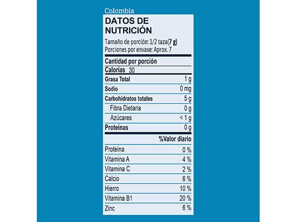 Snack de cereal GERBER Puffs Banana Fresa Datos de Nutrición